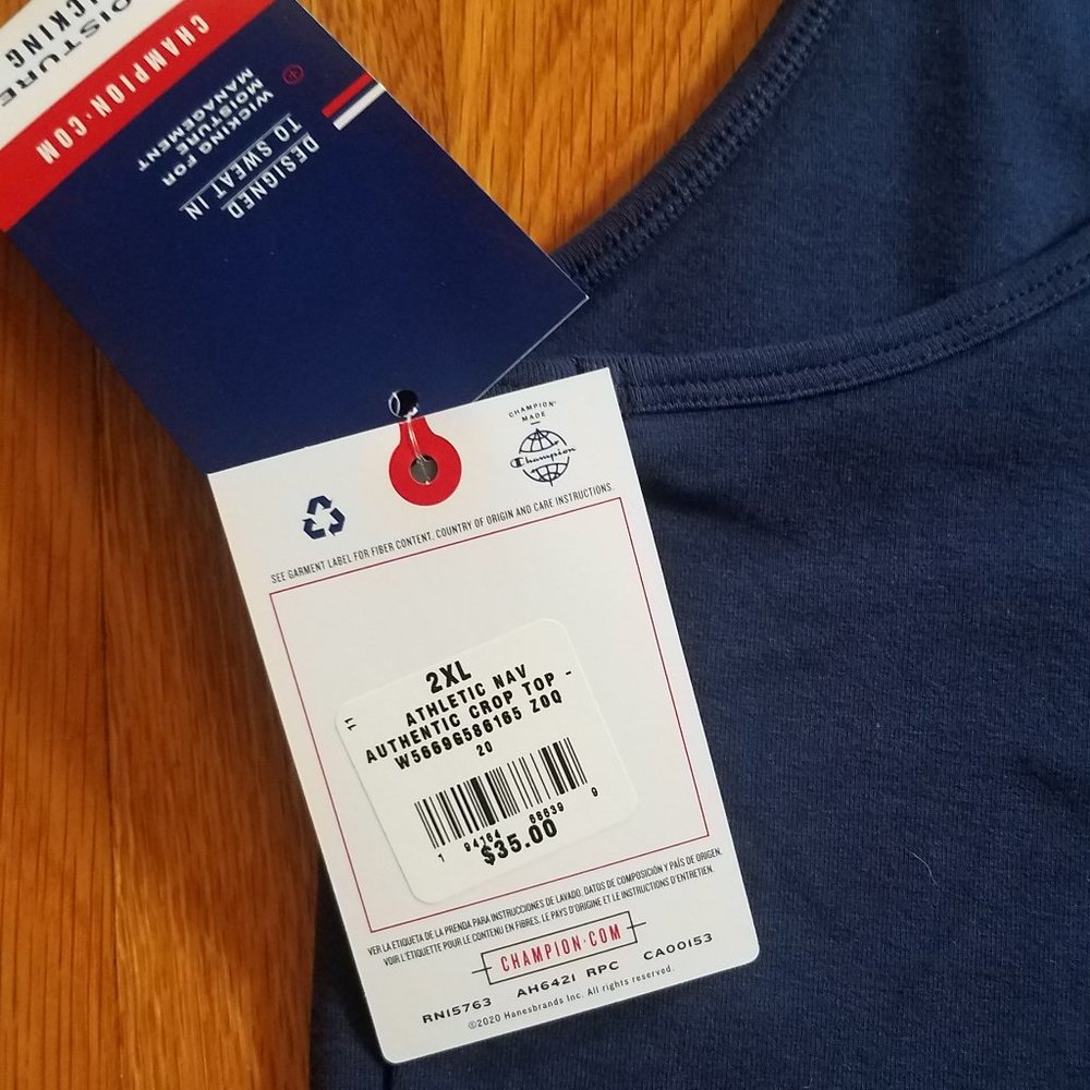 NWT Champion Spell Out Logo Tank 2XL - Picture 3 of 4